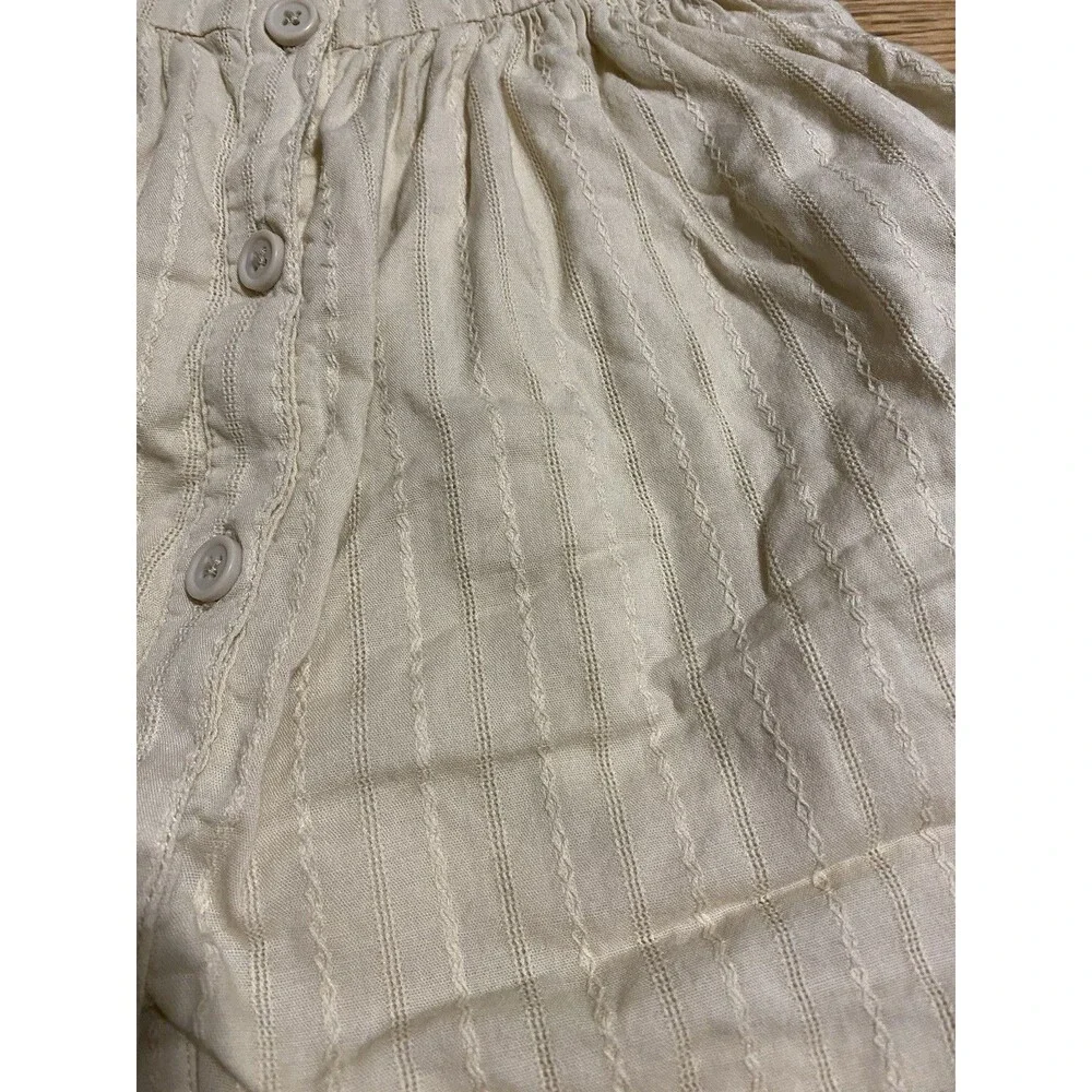 Gymboree Girl 2T Cotton Oatmeal Spaghetti Strap Button Front Dress Summer
